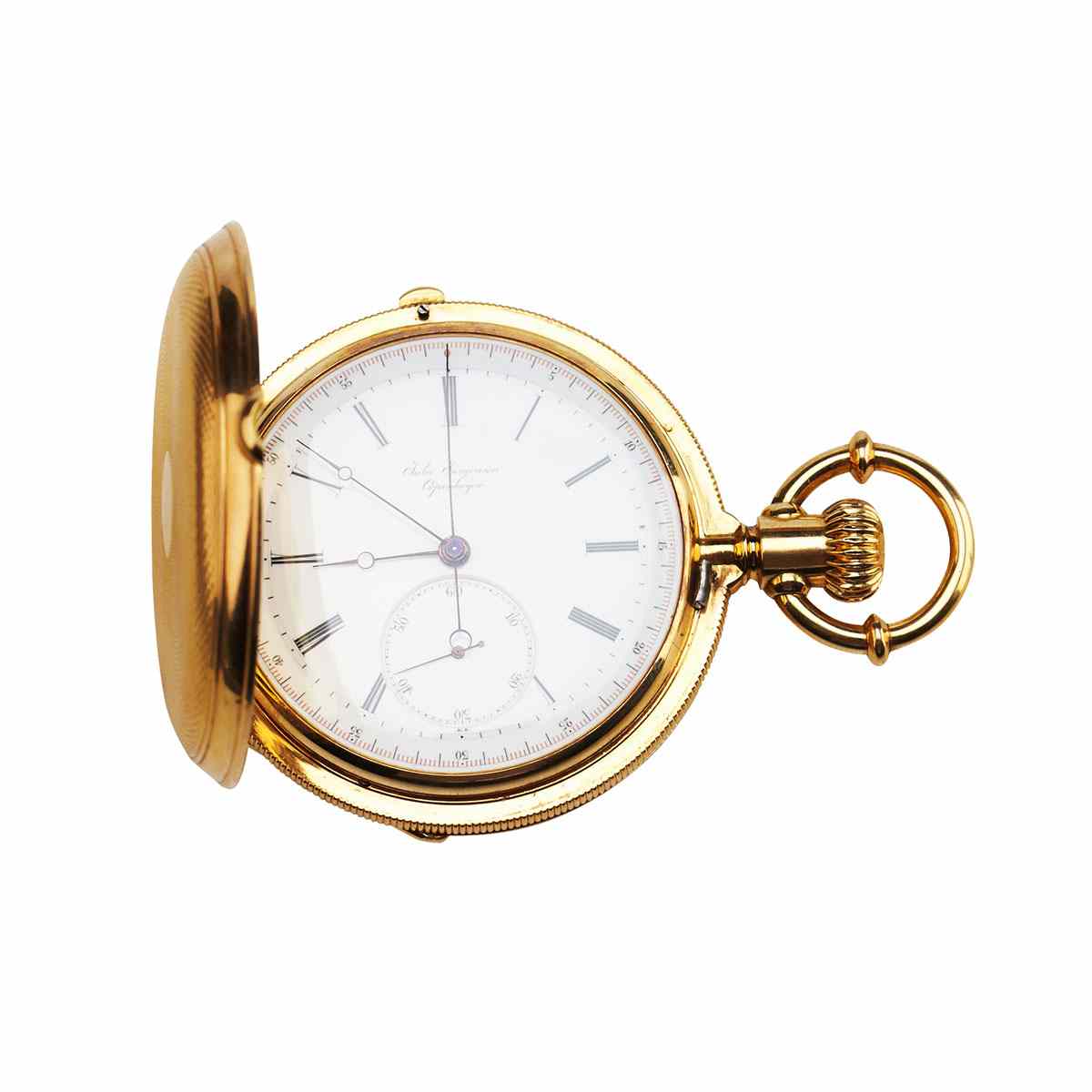 Appraisal: Jules Jurgensen Chronograph Pocket Watch circa mm serial stem wind