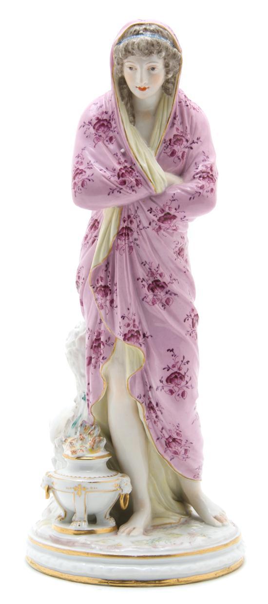 Appraisal: French Porcelain Figure Samson depicting a woman standing near a