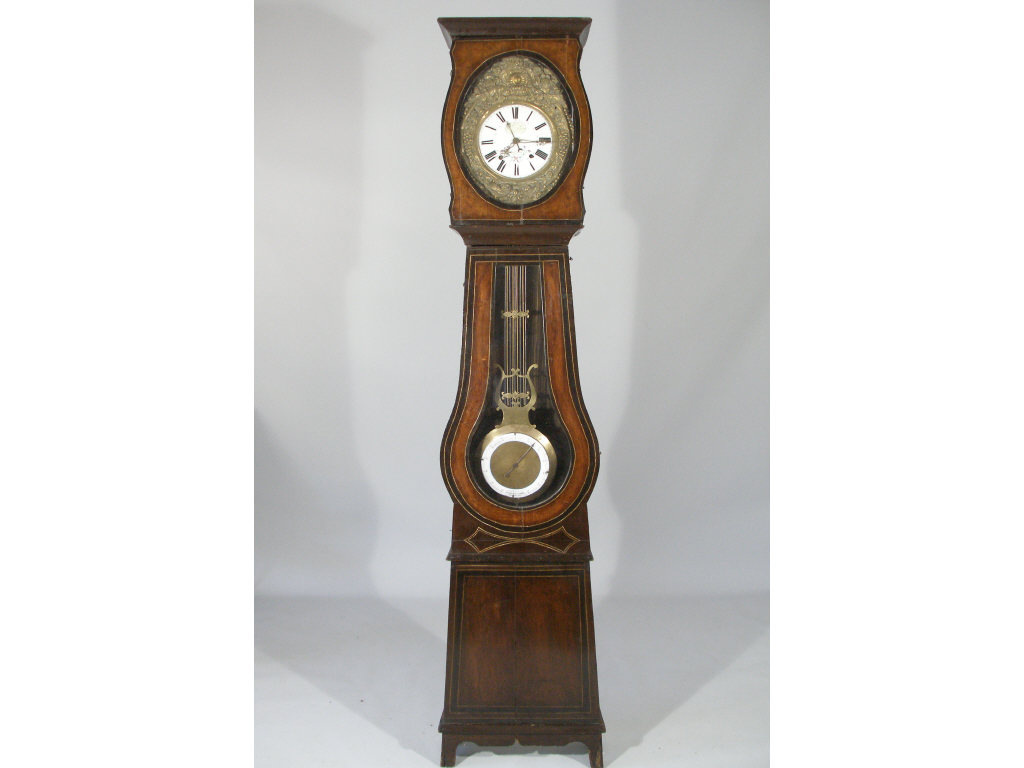 Appraisal: Antique French Morbier Tall Case Clock ca time and strike