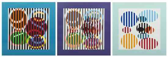 Appraisal: Yaacov Agam Israeli b Untitled a group of three works