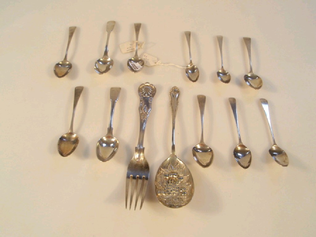 Appraisal: Four silver coffee spoons by Peter Ann Bateman five silver