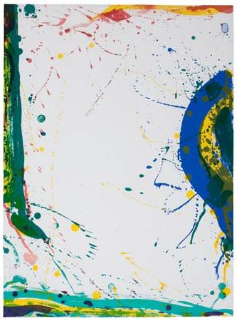 Appraisal: SAM FRANCIS Po mes dans le Ciel Color lithograph x