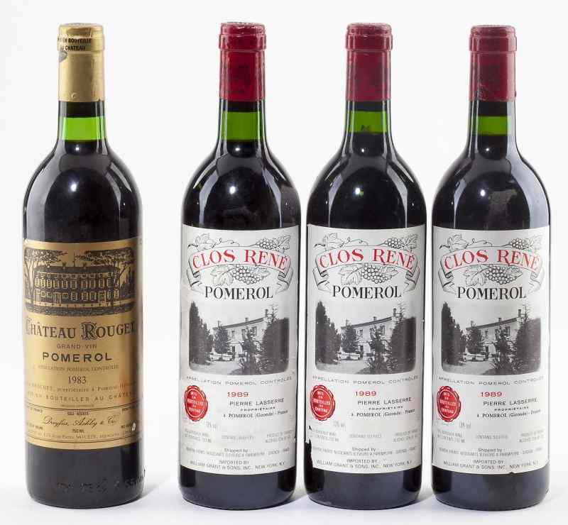 Appraisal: Clos Rene Rouget total bottlesVintage Clos Rene Pomerol bn Vintage