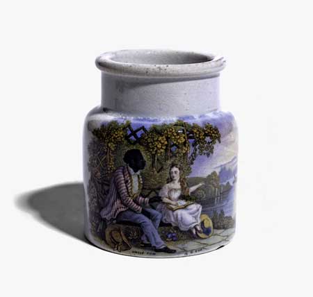 Appraisal: SLAVERY AND ABOLITION--STOWE HARRIET BEECHER Small porcelain jar x inches