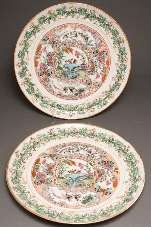 Appraisal: Pair of Chinese Export Famille Rose porcelain plates mid th