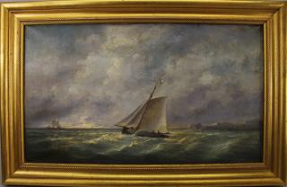 Appraisal: Louis Johan Hendrik Meijer - marine painting of two vessels