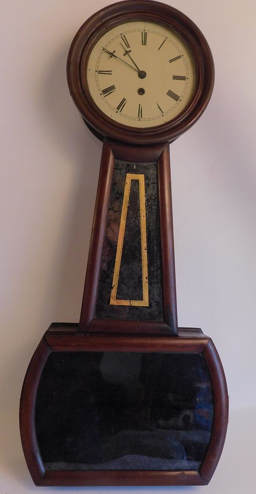 Appraisal: E HOWARD BANJO CLOCK Antique E Howard banjo clock with