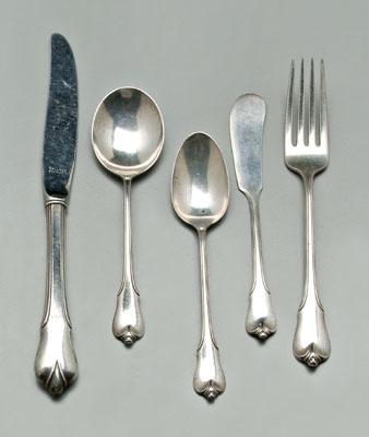 Appraisal: Wallace Grand Colonial sterling flatware pieces no monograms oz T