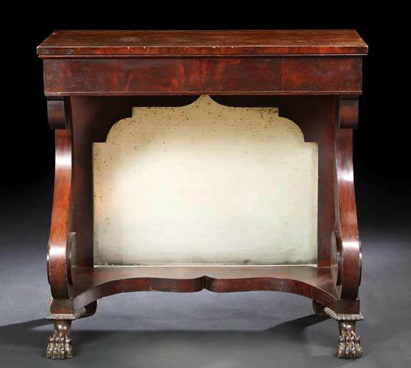 Appraisal: American Late Classical Mahogany Pier Table second quarter th century