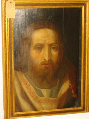 Appraisal: ENGLISH SCHOOL Portrait of a Knight head and shoulders signed