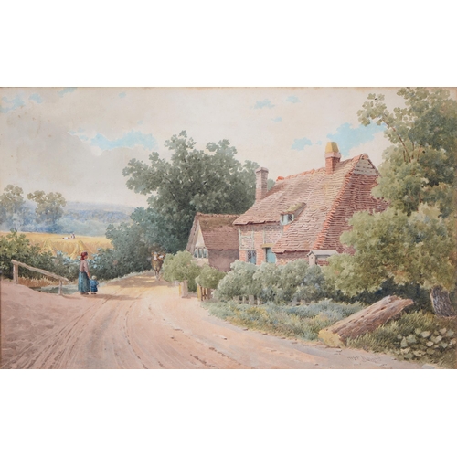 Appraisal: Alfred Edward Bowers Exhb - - Cottages on a Surrey