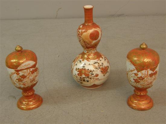 Appraisal: Pair of Chinese cups and covers high and double gourd