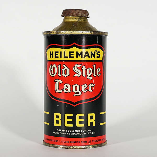 Appraisal: Heileman Old Style Lager Low Profile Cone CLEAN - Reference