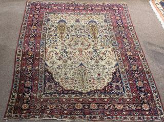 Appraisal: Persian Ferahan Sarouk prayer carpet circa ' x ' Persian