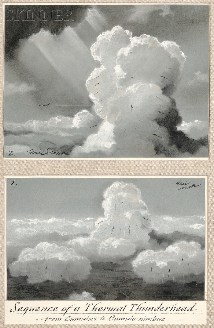 Appraisal: Eric Sloane American - Sequence of a Thermal Thunderhead from