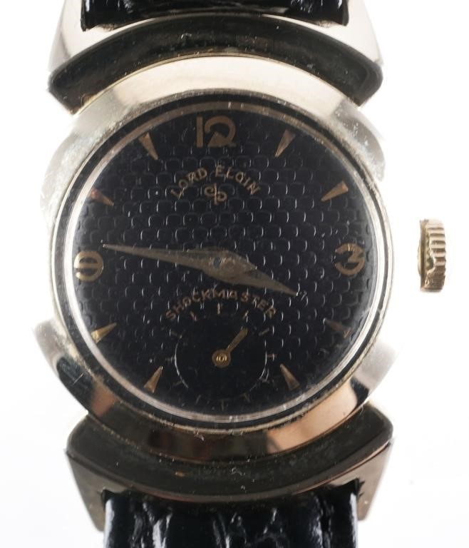 Appraisal: Vintage Lord Elgin Black Knight men's wristwatch k gold filled