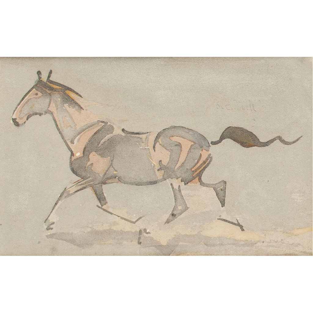 Appraisal: JOSEPH CRAWHALL R S W SCOTTISH - RUNNING HORSE Signed