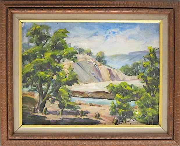 Appraisal: JOHN J KARPICK OIL ON CANVAS BOARD New York -