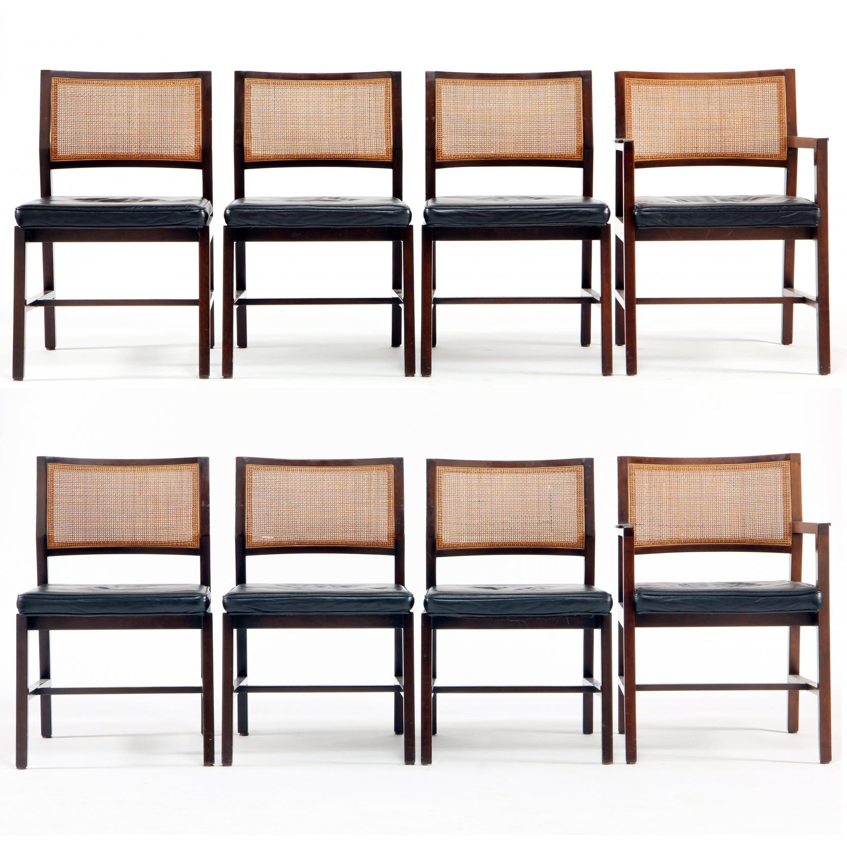 Appraisal: Edward Wormley Am - Set of Eight Dining Chairs for