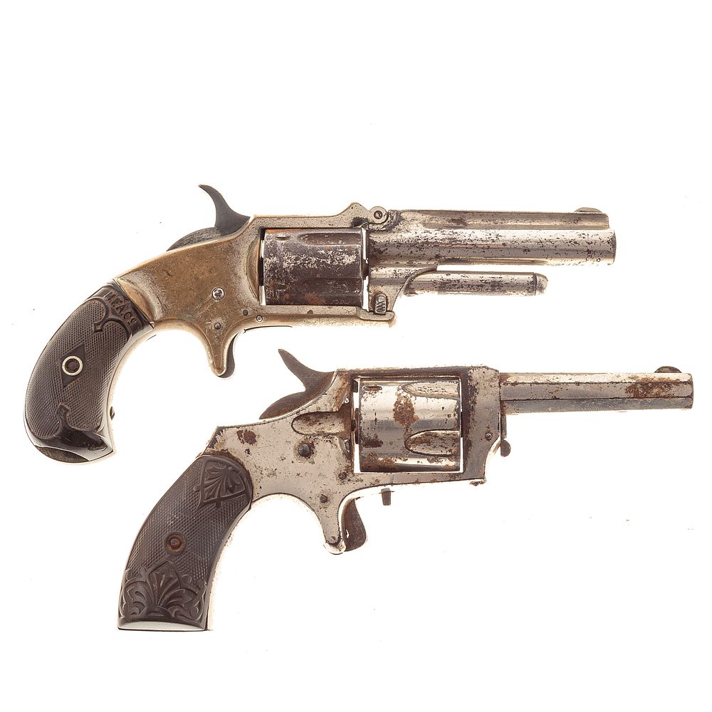 Appraisal: Two Pocket Revolvers Hopkins and Allen kittemaug barrel and a