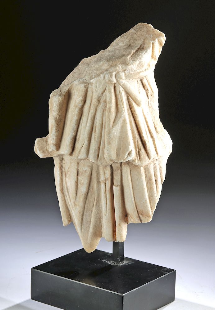 Appraisal: Roman Marble Torso of a Female w Belted Peplos Roman