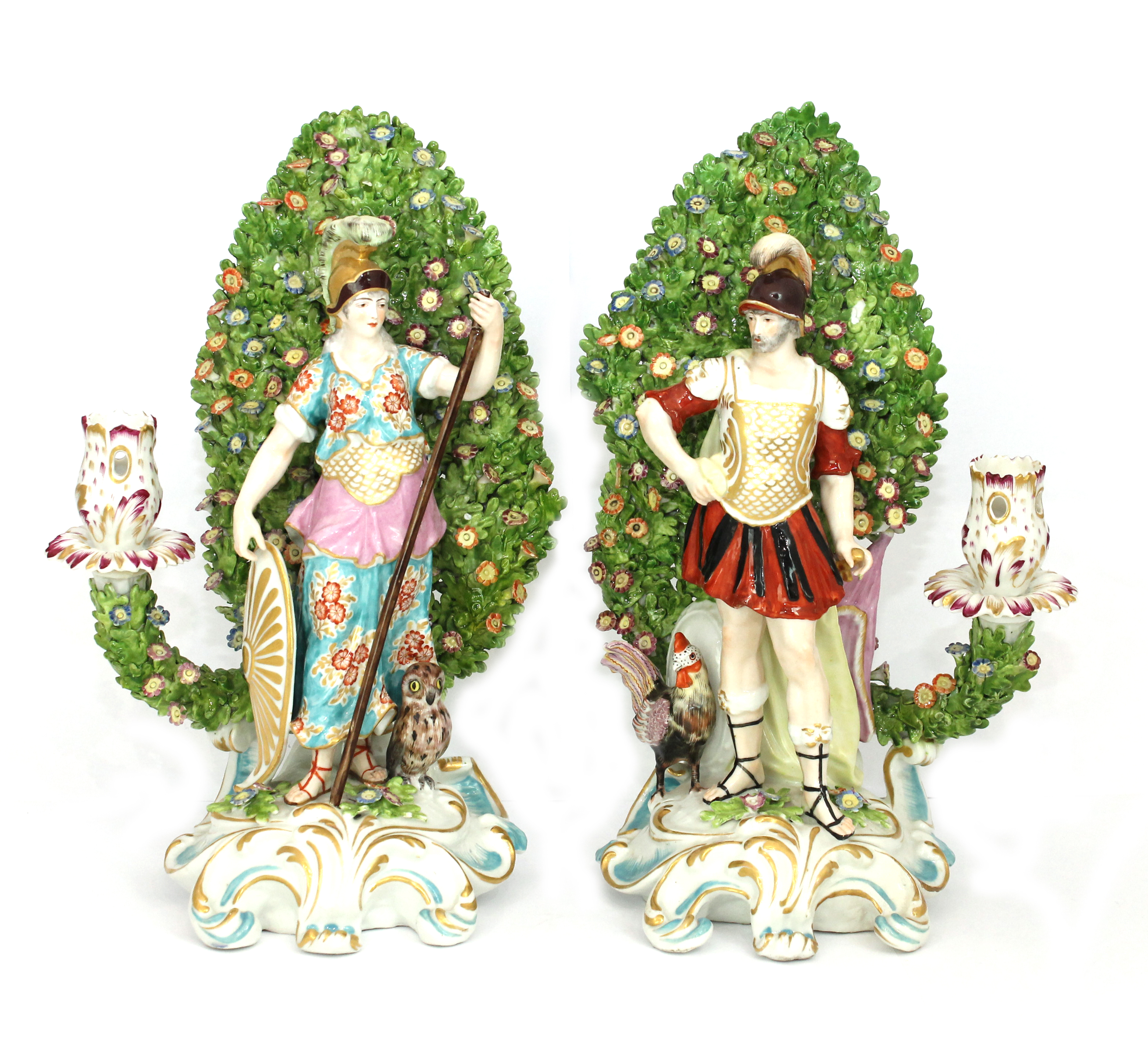 Appraisal: A pair of French porcelain figure candlesticks possibly Samson late