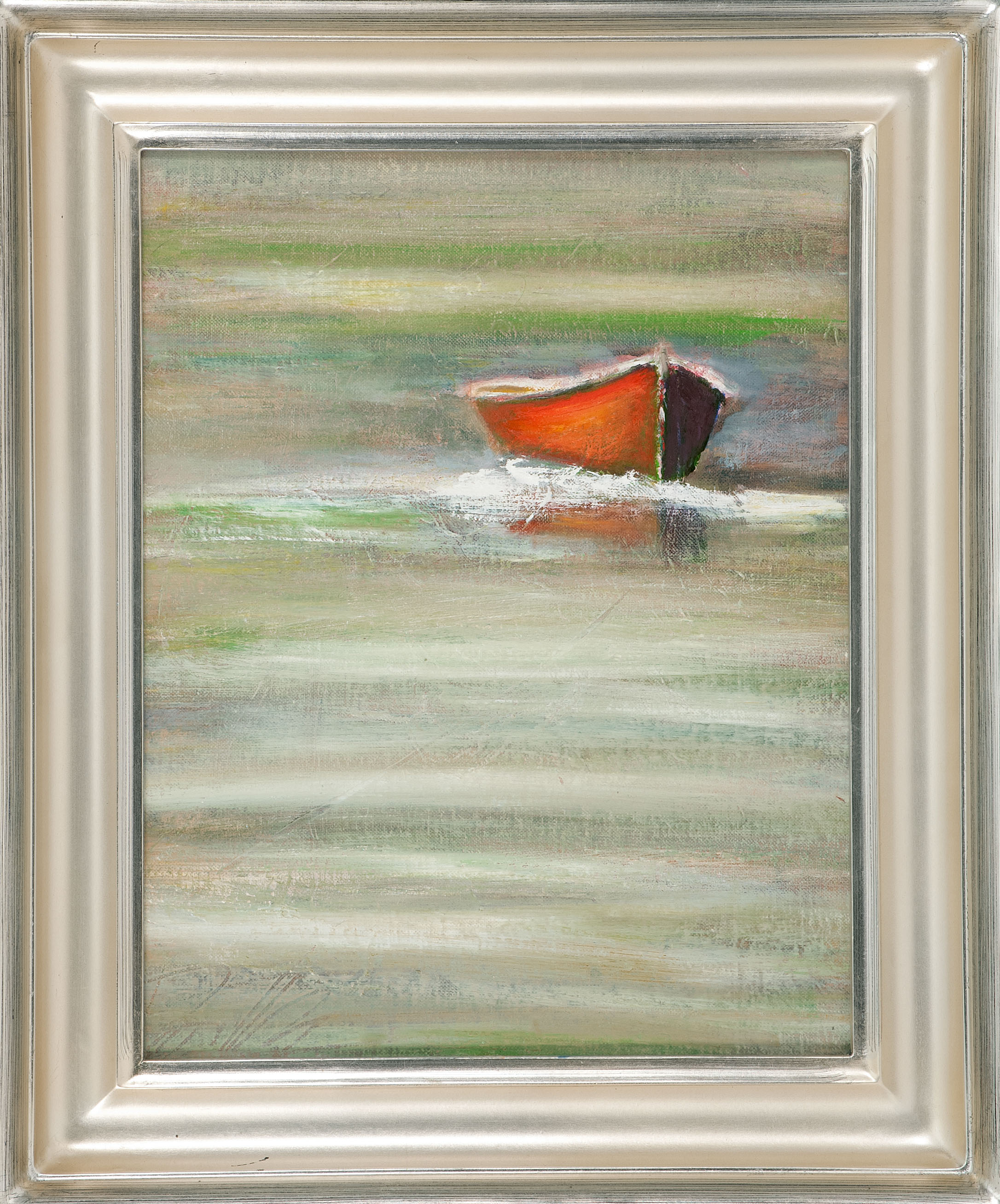 Appraisal: KEVIN DOYLECape Cod ContemporaryRed dory Signed lower left Doyle Oil