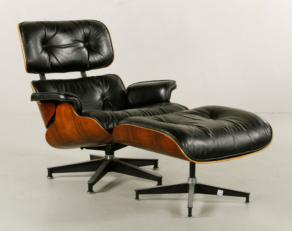 Appraisal: - Eames for Miller Chair and Ottoman Charles and Ray