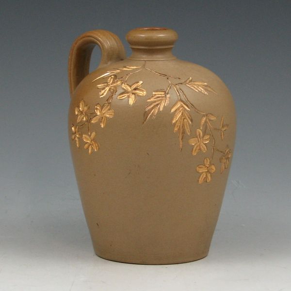 Appraisal: Very nice perfume jug with carved flower and leaf decoration