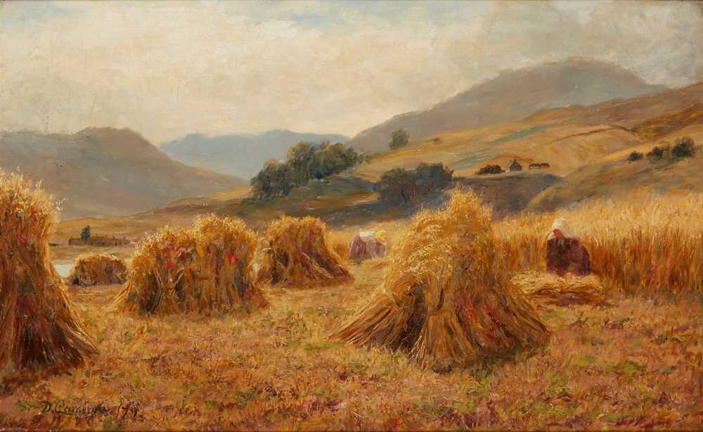 Appraisal: DUNCAN CAMERON SCOTTISH - HARVEST TIME Signed and dated '