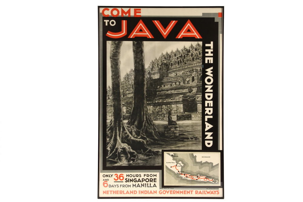 Appraisal: RARE TRAVEL POSTER - Come to Java the Wonderland Only