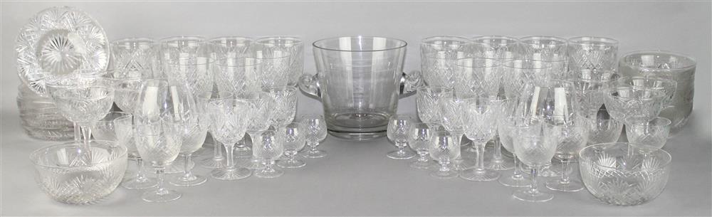 Appraisal: COLLECTION OF WATERFORD-STYLE TABLEWARES AND A TIFFANY CO SCROLL HANDLE