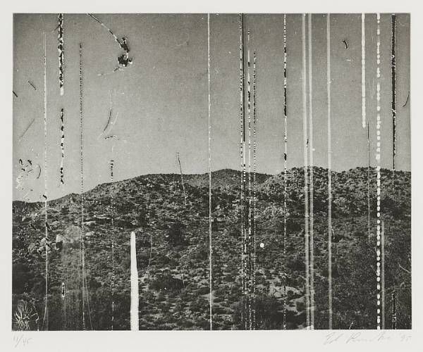 Appraisal: Edward Ruscha American born Section from Gravure Group E Photogravure