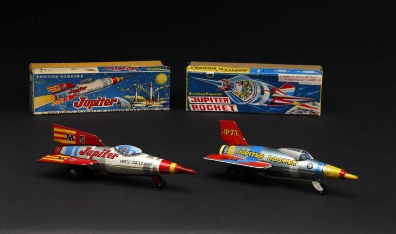 Appraisal: Lot of Jupiter Rocket Toys Description Japanese Both are working