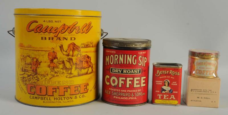 Appraisal: Lot of Product Tins This lot includes a Campbell coffee