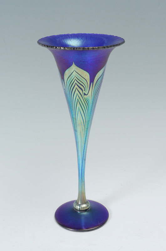 Appraisal: CORREIA ART GLASS Flare Rim Vase ''