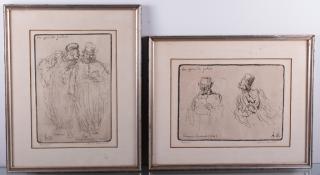 Appraisal: Honore Daumier Les Gens de Justice Prints Two Honore Daumier