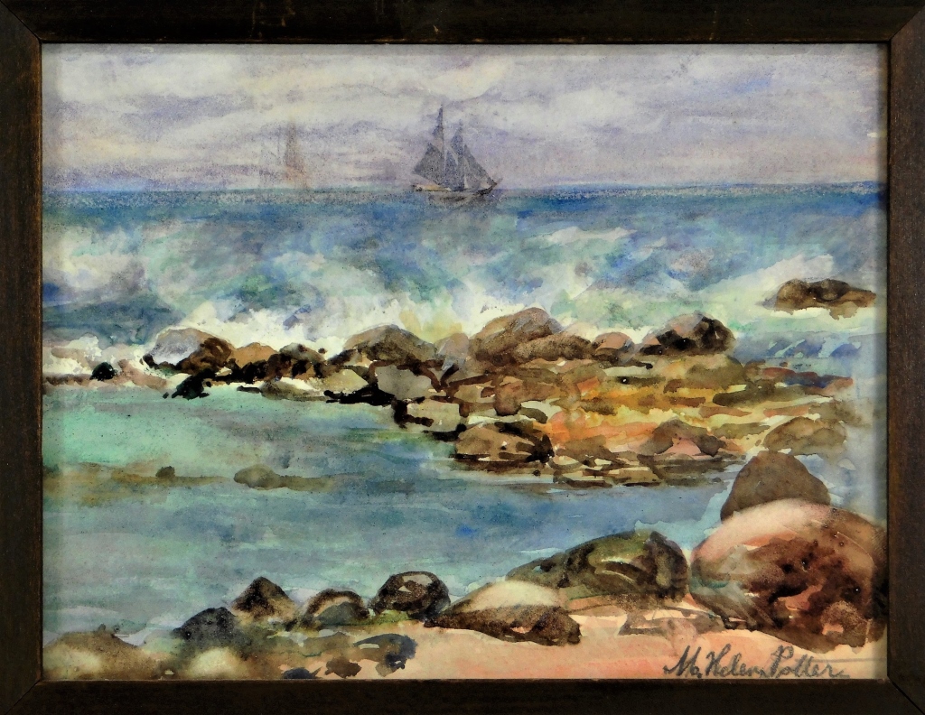 Appraisal: MARY HELEN POTTER RHODE ISLAND SEASCAPE PAINTING Rhode Island -