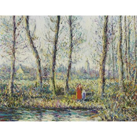 Appraisal: Hughes Claude Pissarro - L EGLISE DE MONTSECRET Oil on