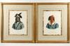 Appraisal: PAIR LITHOS HANDCOLORED - Portraits of Native American Representatives at