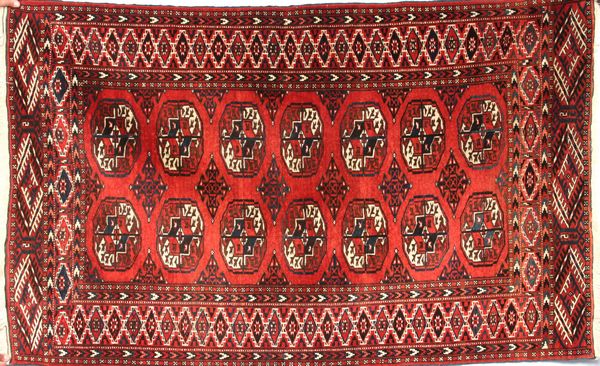 Appraisal: Antique Tekke Bokhara rug ' x ' EST