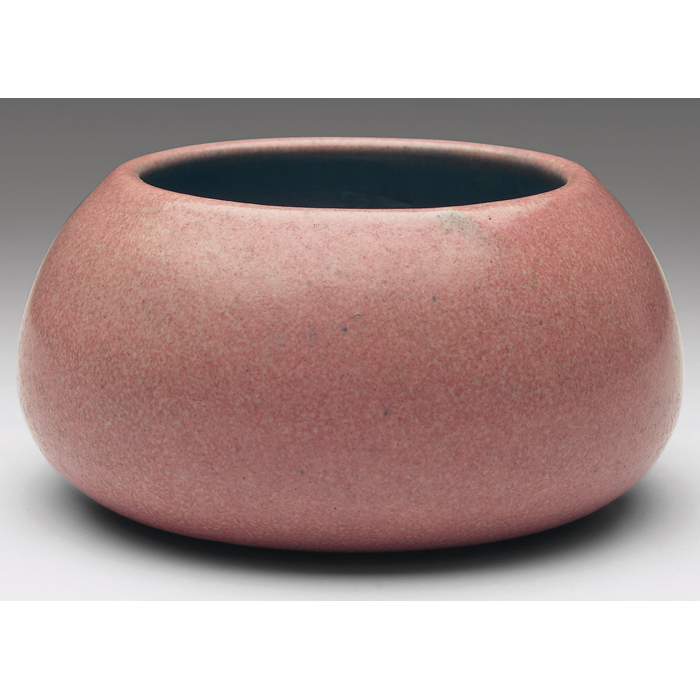 Appraisal: Marblehead bowl small form covered with a pink matte glaze