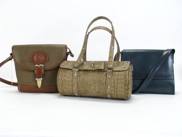 Appraisal: Three designer purses including Charles Hubert Paris leather shoulder bag