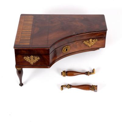 Appraisal: A th Century piano-shaped musical jewellery box cm x cm