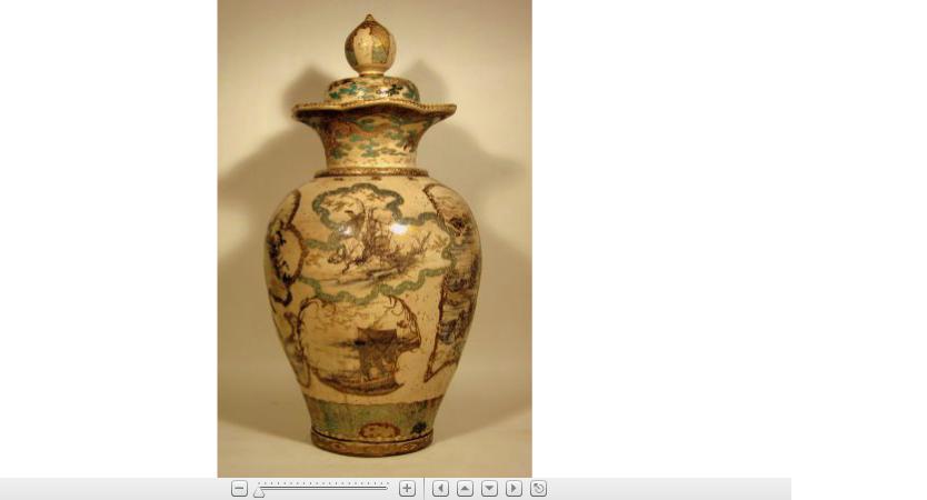 Appraisal: Large Japanese Satsuma covered vaseearly th century