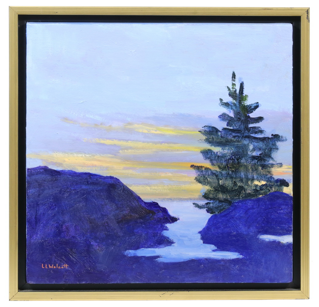 Appraisal: LINDA LOW WOLCOTT ME TH ST C Sunset Pine oil