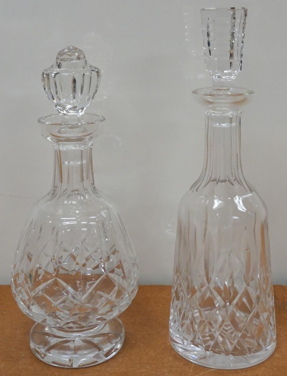 Appraisal: Two Waterford Cut Crystal Decanters H of taller in cm