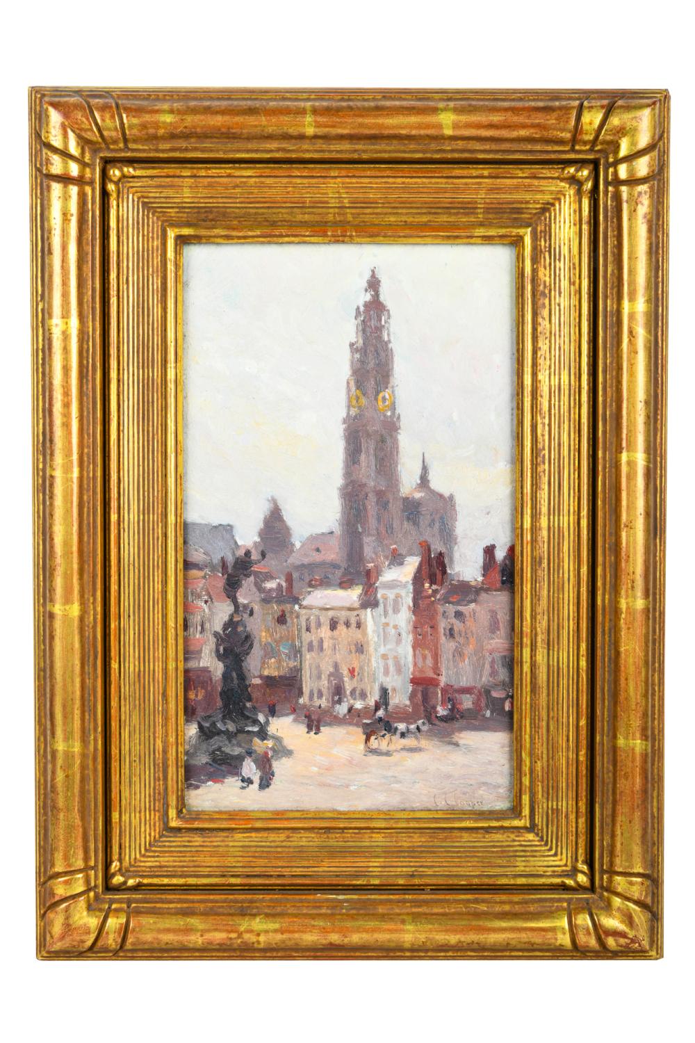 Appraisal: COLIN CAMPBELL COOPER ANTWERP oil on board x inches Condition