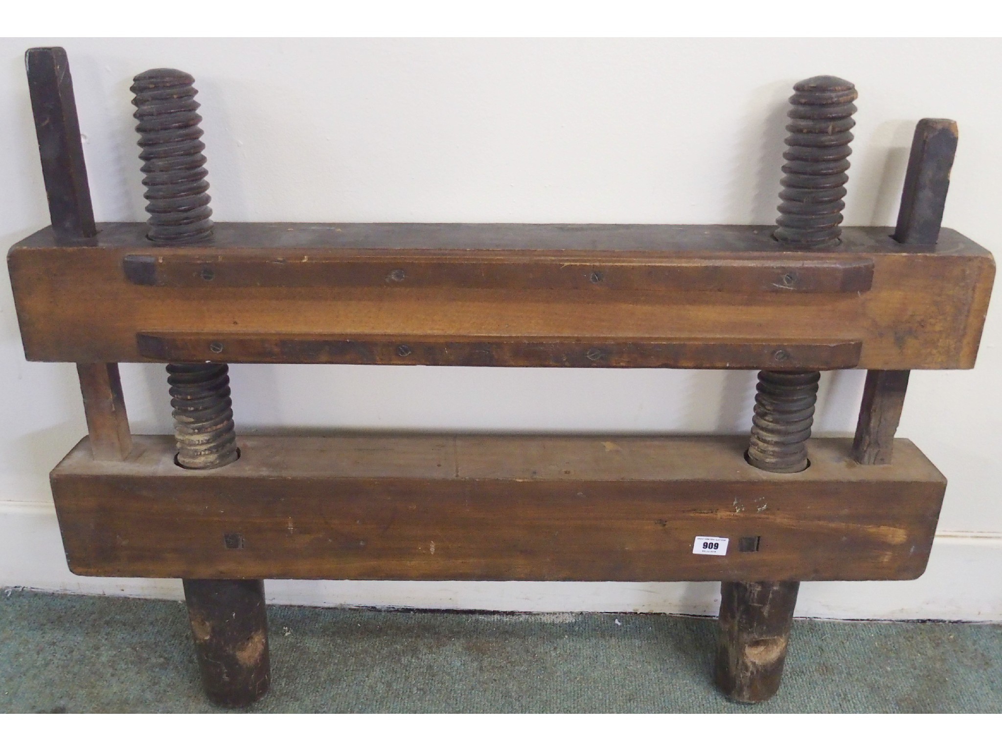 Appraisal: A large wooden furniture clamp x cm