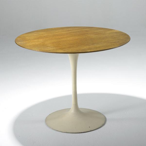 Appraisal: EERO SAARINEN KNOLL Dining table with enameled pedestal base and